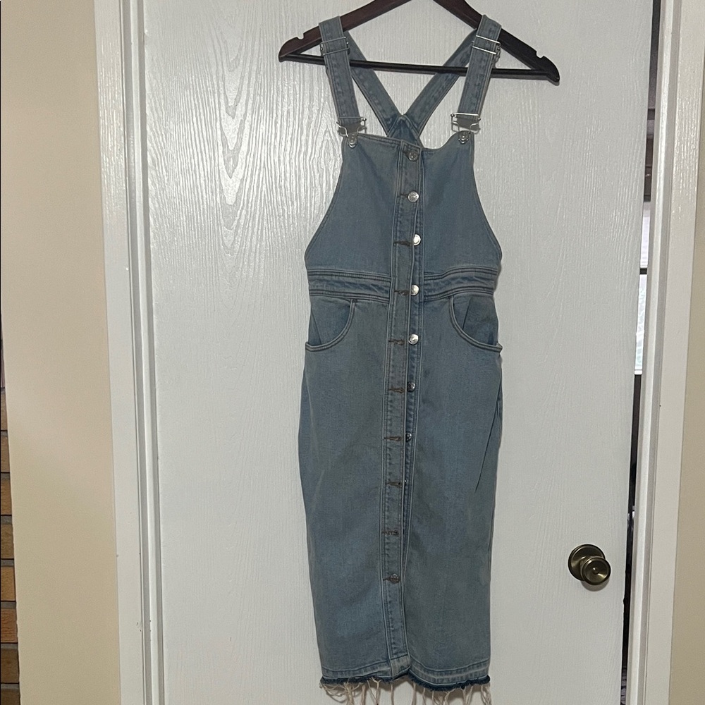 Women's Blue Denim Overall Dress